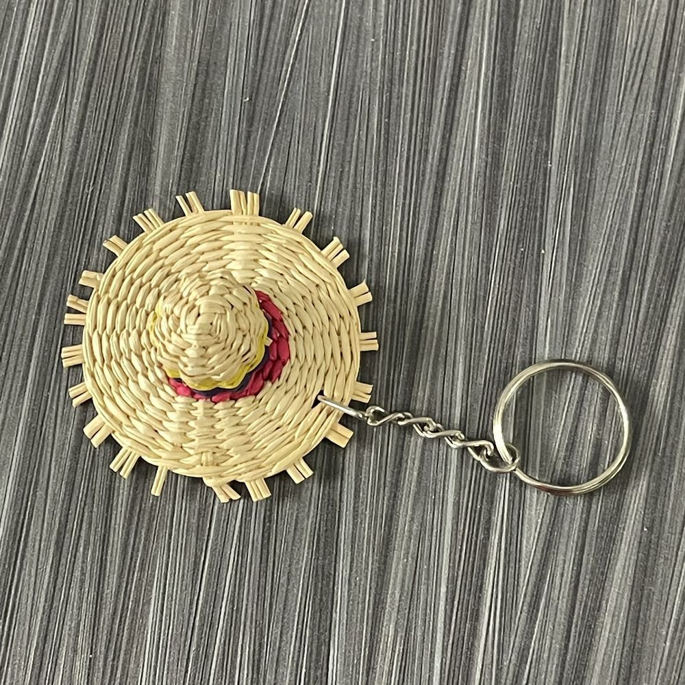 One Piece 3D Straw Hat Metal Keyring
